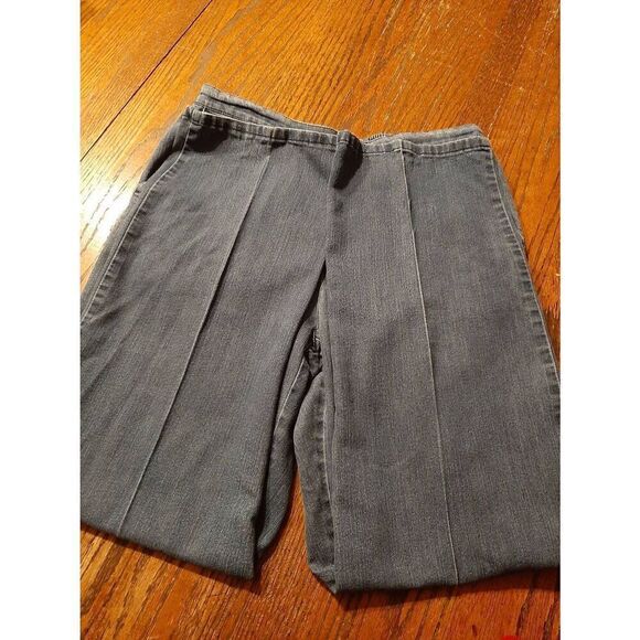 Sz 8 Alfred Dunner Blue Lightweight Demin Blue Jeans Rear Elastic Waist Pull On - Picture 3 of 4